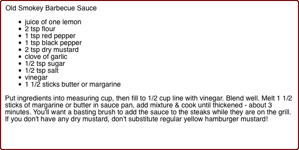 Old Smokey Barbecue Sauce